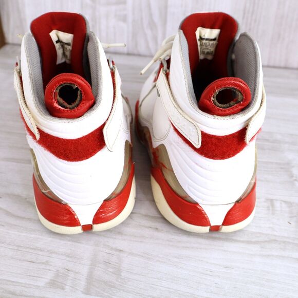 Nike Air Jordan 8.0 Retro Low Men\'s White Red 467807-101 Sneakers size 11.5